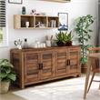 Furniture of America Altor Rustic Solid Wood 2-Cabinet Buffet in Natural Tone