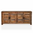 Furniture of America Altor Rustic Solid Wood 2-Cabinet Buffet in Natural Tone