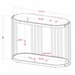Furniture of America Kual Contemporary Metal 1-Shelf Console Table in Brass