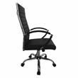 Furniture of America Damse Faux Leather Large Adjustable Office Chair in Black