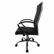 Furniture of America Damse Faux Leather Large Adjustable Office Chair in Black