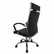 Furniture of America Damse Faux Leather Large Adjustable Office Chair in Black