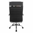 Furniture of America Damse Faux Leather Large Adjustable Office Chair in Black
