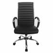 Furniture of America Damse Faux Leather Large Adjustable Office Chair in Black