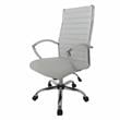 Furniture of America Damse Faux Leather Large Adjustable Office Chair in White