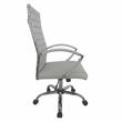 Furniture of America Damse Faux Leather Large Adjustable Office Chair in White