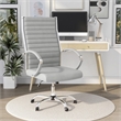 Furniture of America Damse Faux Leather Large Adjustable Office Chair in White