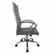 Furniture of America Damse Faux Leather Large Adjustable Office Chair in Gray