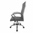 Furniture of America Damse Faux Leather Large Adjustable Office Chair in Gray