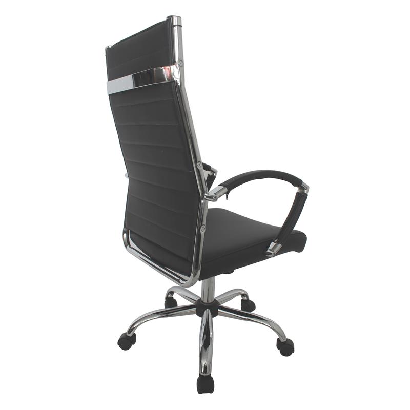 Furniture of America Damse Faux Leather Large Adjustable Office Chair in Gray