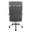 Furniture of America Damse Faux Leather Large Adjustable Office Chair in Gray