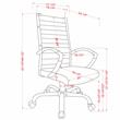 Furniture of America Damse Faux Leather Large Adjustable Office Chair in Gray