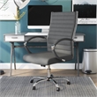 Furniture of America Damse Faux Leather Large Adjustable Office Chair in Gray