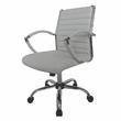 Furniture of America Damse Faux Leather Small Adjustable Office Chair in White