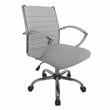Furniture of America Damse Faux Leather Small Adjustable Office Chair in White