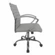 Furniture of America Damse Faux Leather Small Adjustable Office Chair in White