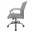 Furniture of America Damse Faux Leather Small Adjustable Office Chair in White