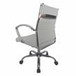 Furniture of America Damse Faux Leather Small Adjustable Office Chair in White