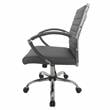 Furniture of America Damse Faux Leather Small Adjustable Office Chair in Gray