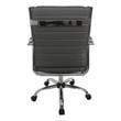 Furniture of America Damse Faux Leather Small Adjustable Office Chair in Gray