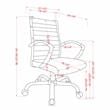 Furniture of America Damse Faux Leather Small Adjustable Office Chair in Gray