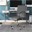 Furniture of America Damse Faux Leather Small Adjustable Office Chair in Gray