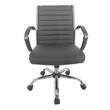 Furniture of America Damse Faux Leather Small Adjustable Office Chair in Gray