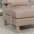 Furniture of America Ciela Fabric-Like Vinyl Cushioned Accent Chair in Beige