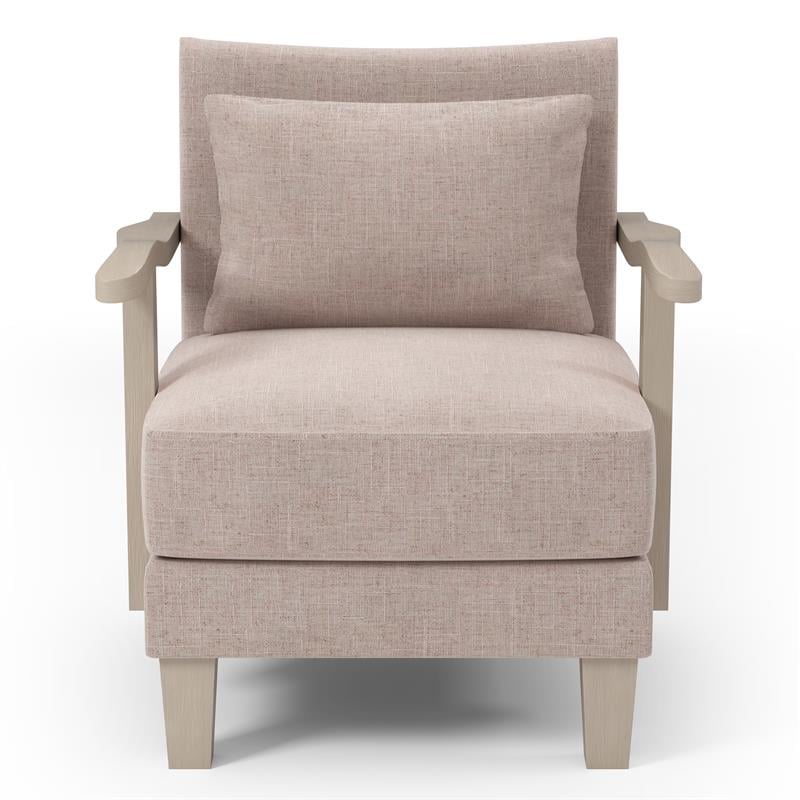 Furniture of America Ciela Fabric-Like Vinyl Cushioned Accent Chair in Beige