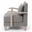 Furniture of America Ciela Faux Leather Cushioned Accent Chair in Gray