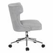Furniture of America Nillicent Fabric Wing Back Office Chair in Light Gray
