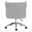 Furniture of America Nillicent Fabric Wing Back Office Chair in Light Gray