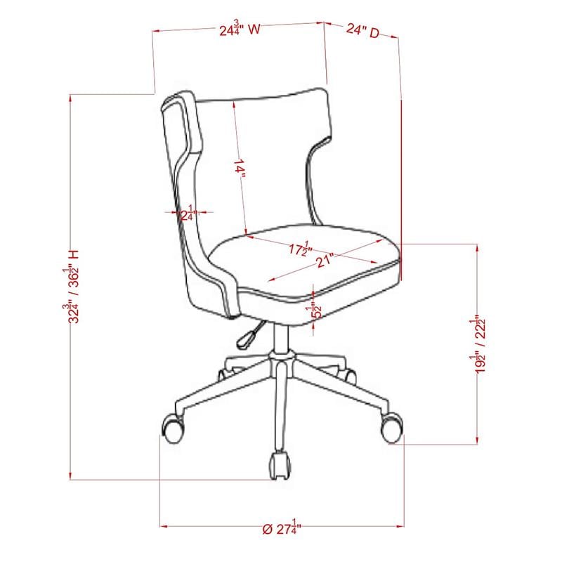 Furniture of America Nillicent Fabric Wing Back Office Chair in Light Gray