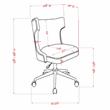 Furniture of America Nillicent Fabric Wing Back Office Chair in Light Gray