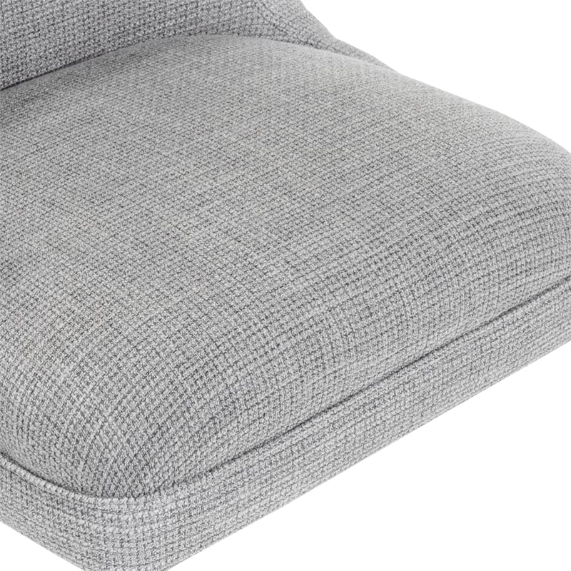 Furniture of America Nillicent Fabric Wing Back Office Chair in Light Gray