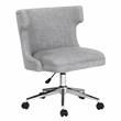 Furniture of America Nillicent Fabric Wing Back Office Chair in Light Gray