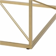 Furniture of America Cevelle Contemporary Glass Top Coffee Table in Gold