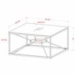 Furniture of America Cevelle Contemporary Glass Top Coffee Table in Gold