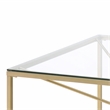 Furniture of America Cevelle Contemporary Glass Top Coffee Table in Gold