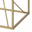 Furniture of America Cevelle Contemporary Glass Top End Table in Gold