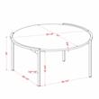 Furniture of America Mordicai Metal Round Coffee Table in Light Gray