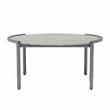 Furniture of America Mordicai Metal Round Coffee Table in Light Gray