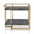 Furniture of America Meliman Contemporary Metal 1-Shelf End Table in Gold