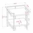Furniture of America Meliman Contemporary Metal 1-Shelf End Table in Gold