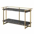 Furniture of America Meliman Contemporary Metal 1-Shelf Console Table in Gold