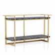 Furniture of America Meliman Contemporary Metal 1-Shelf Console Table in Gold