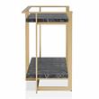 Furniture of America Meliman Contemporary Metal 1-Shelf Console Table in Gold