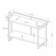 Furniture of America Meliman Contemporary Metal 1-Shelf Console Table in Gold