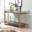 Furniture of America Meliman Contemporary Metal 1-Shelf Console Table in Gold