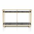 Furniture of America Meliman Contemporary Metal 1-Shelf Console Table in Gold